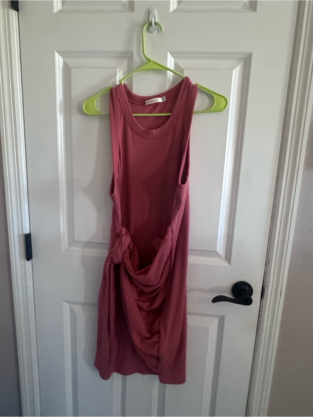Source Unknown Dusty Rose Sleeveless Midi Dress with Side Knot
